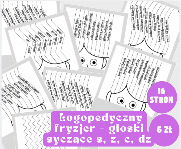 Logopedia -  Logopedyczny fryzjer – głoski syczące s, z, c, dz