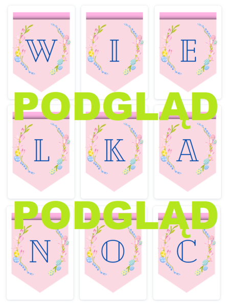 Napis - girlanda - Wielkanoc 2 - gazetka