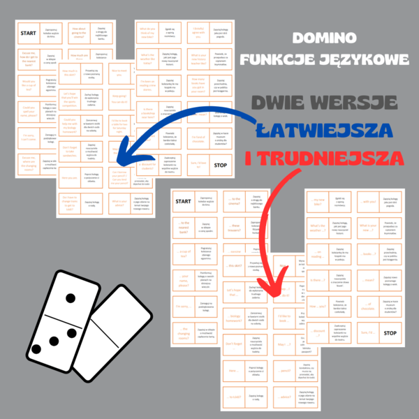 DOMINO FUNKCJE JĘZYKOWE / DWIE WERSJE