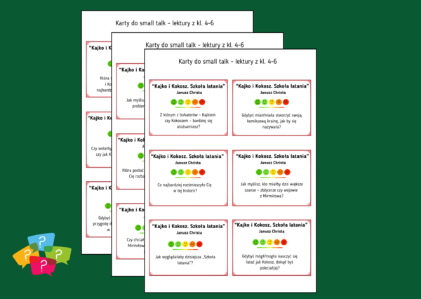 KAJKO I KOKOSZ. SZKOŁA LATANIA - Karty do SMALL TALK - lektury - gra