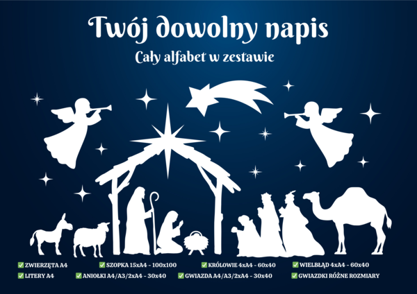 JASEŁKA - DEKORACJA XXL - BIAŁA