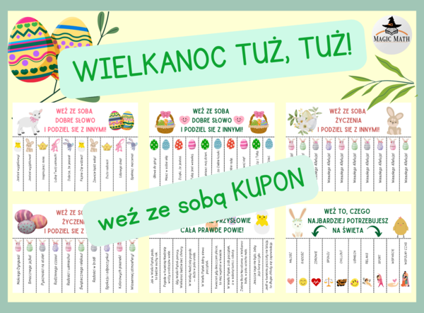WIELKANOCNE KUPONY, weź ze sobą dobre słowo na WIELKANOC