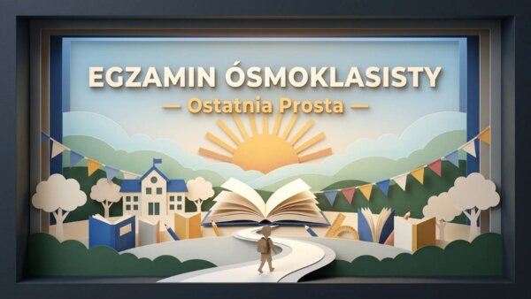 Egzamin ósmoklasisty – Ostatnia Prosta, prezentacja edukacyjna i poradnik ucznia (20 plansz)