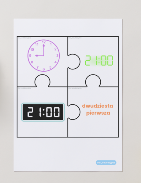 Zegar - puzzle