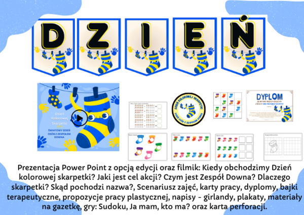 Dzień Kolorowej Skarpetki czyli Światowy Dzień Osób z Zespołem Downa - 21.03