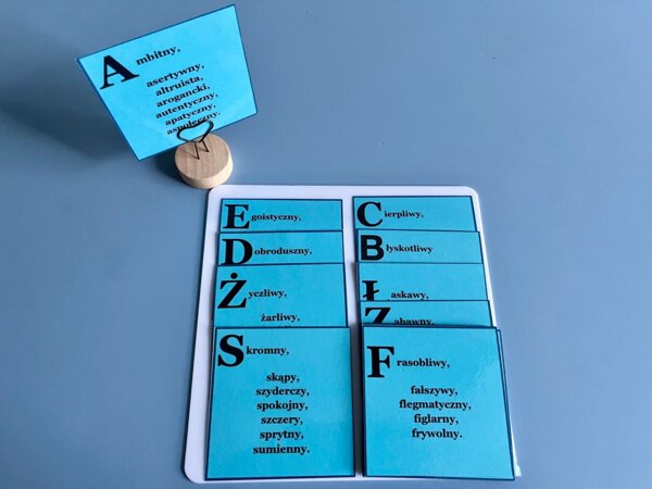 Cechy charakteru bohatera literackiego - poszerzanie słownictwa