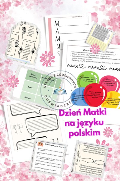 Dzień Matki — zestaw zadań do pracy na lekcję języka polskiego