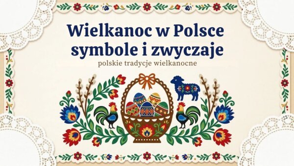 Wielkanoc w Polsce – symbole i zwyczaje (gazetka szkolna / prezentacja, styl folkowy