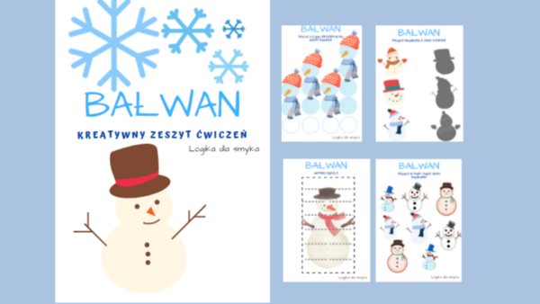 Bałwan - karty pracy