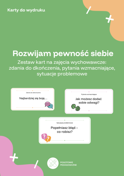 Rozwijam pewność siebie – karty terapeutyczne (50 kart)