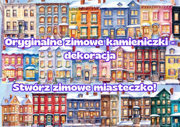 Zimowe kamieniczki - dekoracja świąteczna