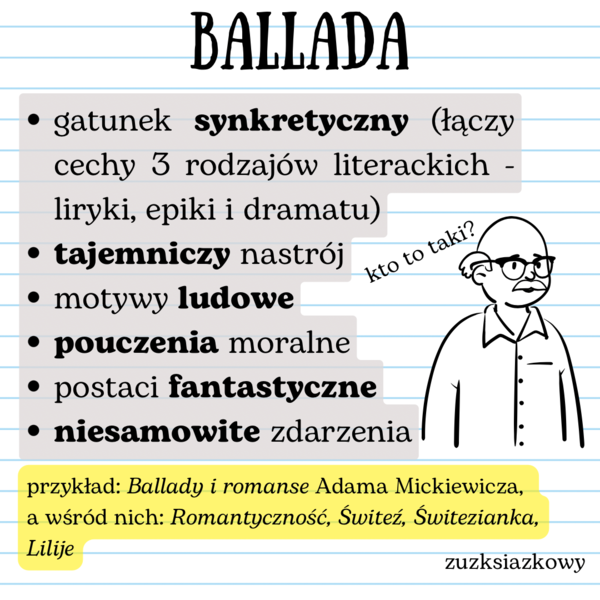 Ballada - karta informacyjna o gatunku