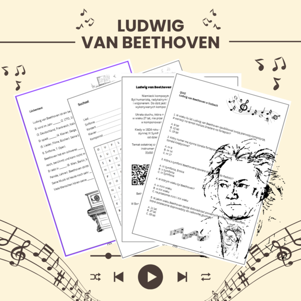 Ludwig van Beethoven Arbeitsblatt język niemiecki