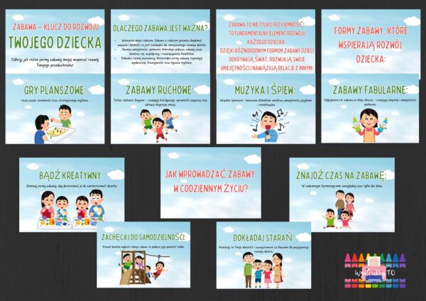 "Zabawa - klucz do rozwoju twojego dziecka" - materiał dla rodziców