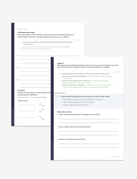 Egzamin ósmoklasisty: wypowiedź pisemna krok po kroku - pomysły i karty pracy dla nauczycieli darmowy fragment
