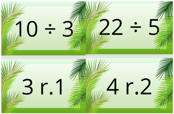 Fiszki z dzielenia z resztą do 100 – do samodzielnego wydruku
