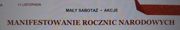 Mały Sabotaż - Manifestowanie rocznic narodowych - karta pracy
