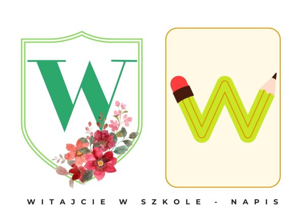 Witajcie w szkole - litery/napis - gazetka