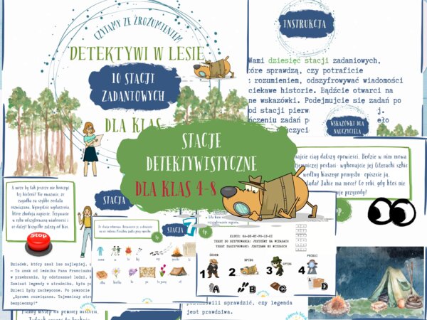 Detektywistyczne stacje zadaniowe- klasy 4-8