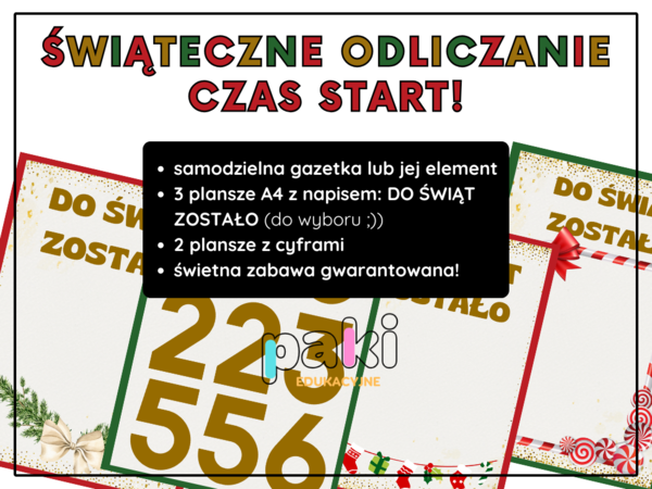 Świąteczne odliczanie // Do świąt zostało // GAZETKA // Boże Narodzenie