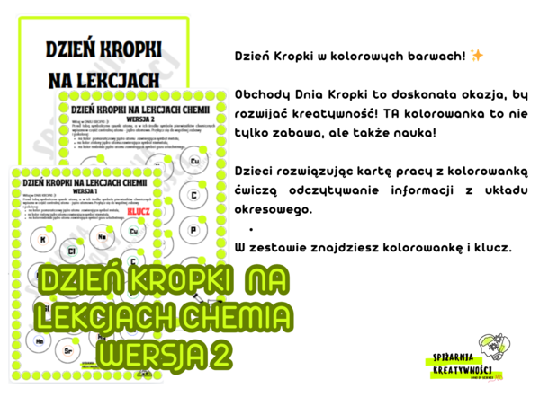 DZIEŃ KROPKI NA LEKCJACH CHEMIA WERSJA 2 (pierwiastki układu okresowego)