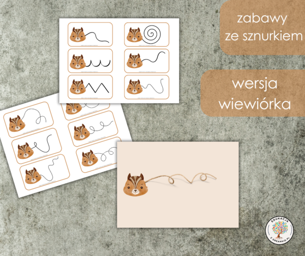 Zabawy ze sznurkiem - wiewiórka
