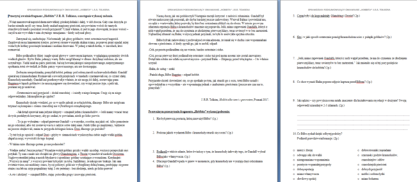 Hobbit - SPRAWDZIAN PODSUMOWUJĄCY