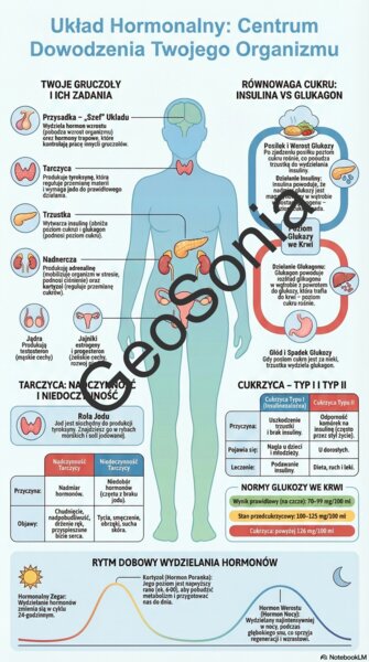 Układ hormonalny infografika
