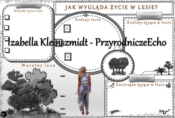 Karta pracy „Jak wygląda życie w lesie?” wykonana w power point do edycji. Przyroda 4, „Środowisko życia organizmów” na podstawie wydawnictwa WSiP