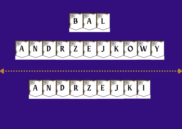 ANDRZEJKI – biblioteka – świetlica – przedszkole – GIRLANDA – gazetka – wersja 2