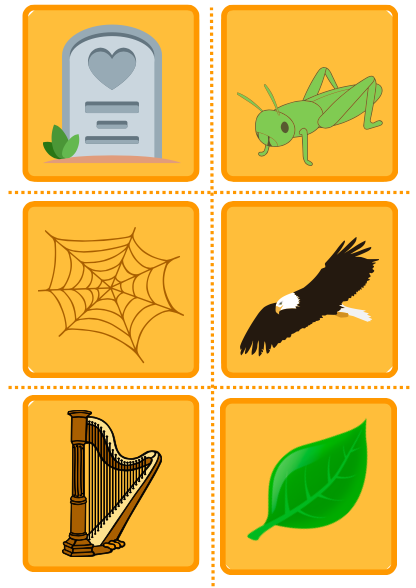 Juliusz Słowacki "Grób Agamemnona" – karty obrazkowe