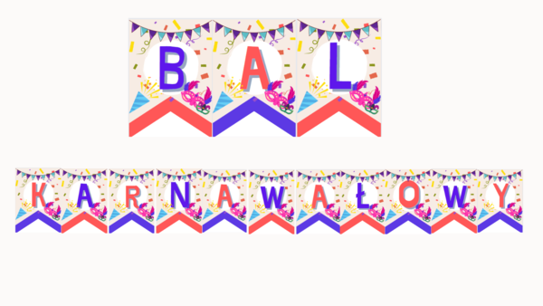 Bal karnawałowy - napis