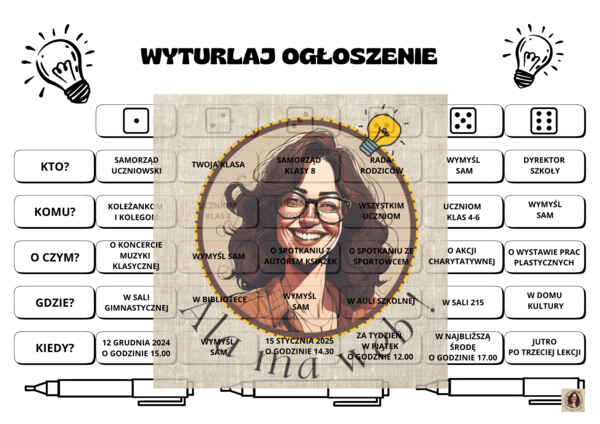 Wyturlaj ogłoszenie/zaproszenie.