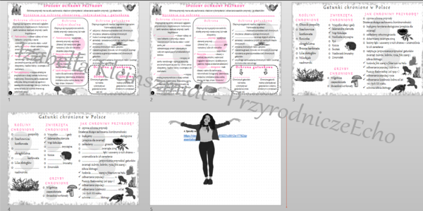 Mini zestaw do tematu „ Sposoby ochrony przyrody”- sketchnotki + karty pracy + gratisowy link do prezentacji multimedialnej niekomercyjnej wykonanej w genial.ly do indywidualnego pobrania i użycia do celów niekomercyjnych. Biologia klasa 8, dział IV „Czł