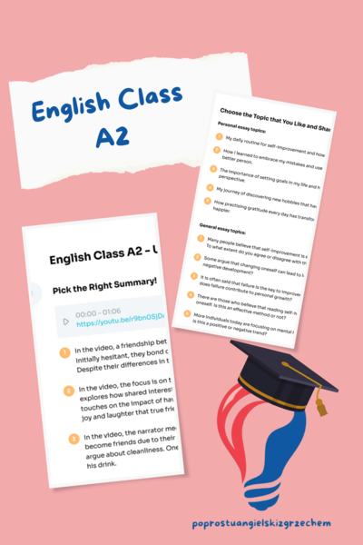 English Class A2 – Unit 1 – karta pracy – My Best Friend Alex (24/25) – personalities, chores – Krzyżówka GRATIS