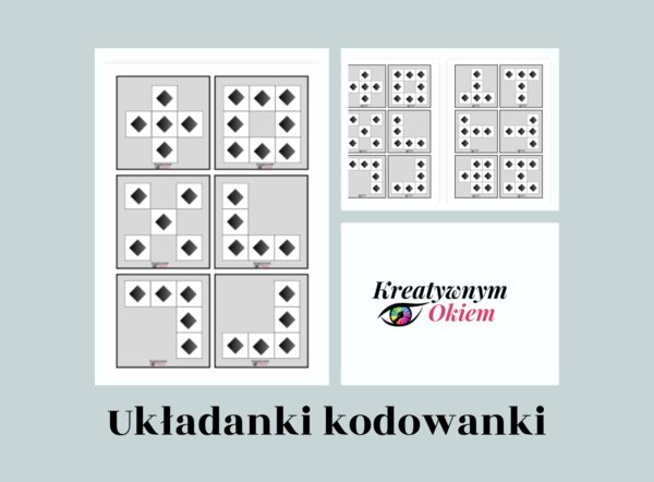 Układanki lewopółkulowe - zestaw 48 kart do kodowania