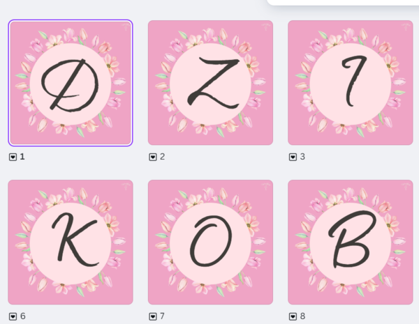 Dzień Kobiet, 8 marca - girlanda, napis