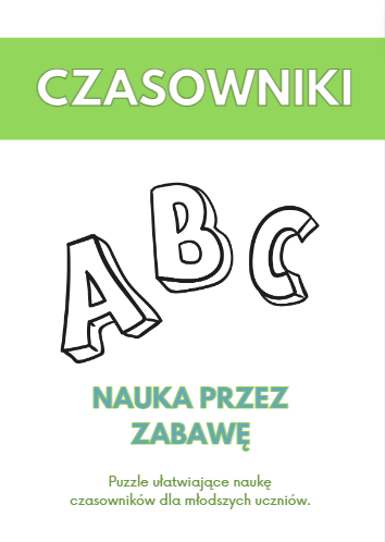 CZASOWNIKI CZĘŚCI MOWY PUZZLE UŁATWIAJĄCE NAUKĘ