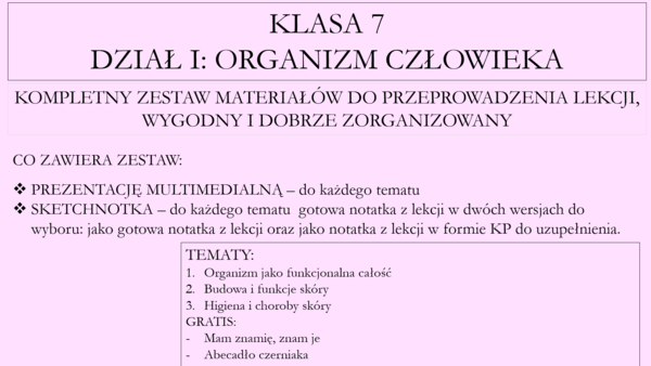 Klasa 7 - Skóra - pakiet