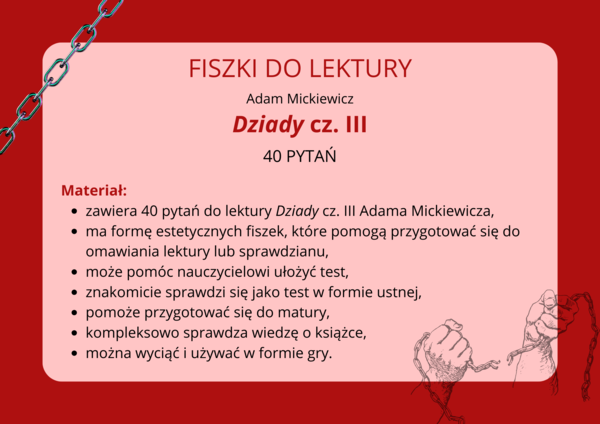 Dziady cz. III - fiszki do lektury