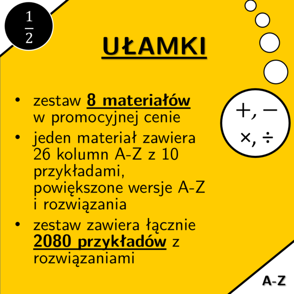 Ułamki | matematyka | zestaw promocyjny