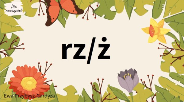 Ortografia rz/ż