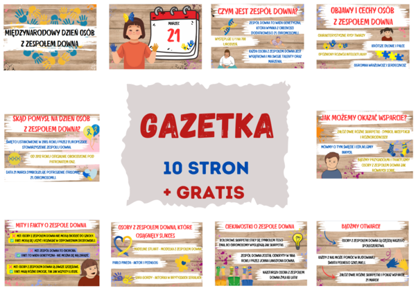 Międzynarodowy Dzień Osób z Zespołem Downa/ Dzień Kolorowej Skarpetki/21 marca - GAZETKA + GRATIS
