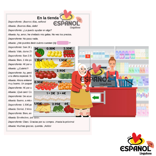 En la tienda - W sklepie - Dialogi - język hiszpański