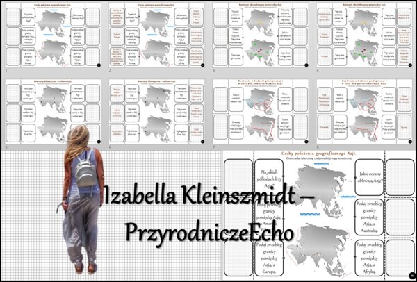 Notatka okienkowa/stacja zadaniowe/notatka interaktywna/notatka graficzna/karta pracy/sketchnotka „Środowisko przyrodnicze Azji”, „Kontrasty Azji” w pdf. Geografia 8 , dział „Azja”. Materiał wykonany na podstawie podręcznika z wydawnictwa Nowa Era – nowo
