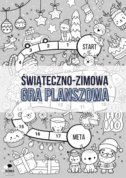 Świąteczno-zimowa gra planszowa