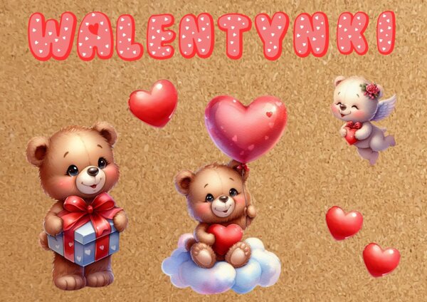 Walentynki - dekoracja na gazetkę, karty pracy, medale i dyplomy