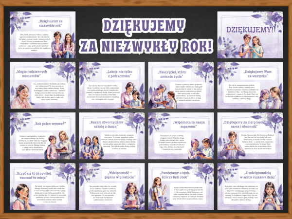 DZIĘKUJEMY ZA NIEZWYKŁY ROK - gazetka na zakończenie roku szkolnego