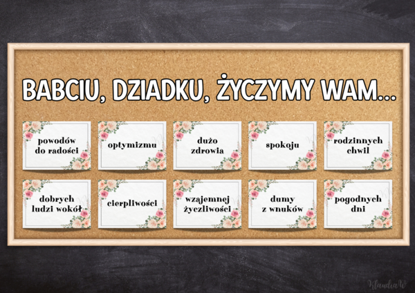 Babciu, Dziadku, życzymy Wam… - gazetka szkolna na Dzień Babci i Dziadka