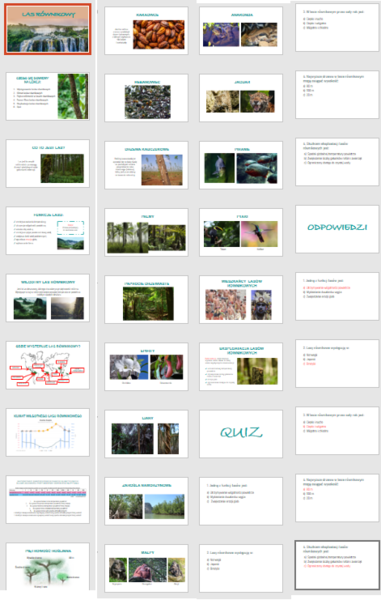 LAS RÓWNIKOWY - PREZENTACJA Z QUIZEM